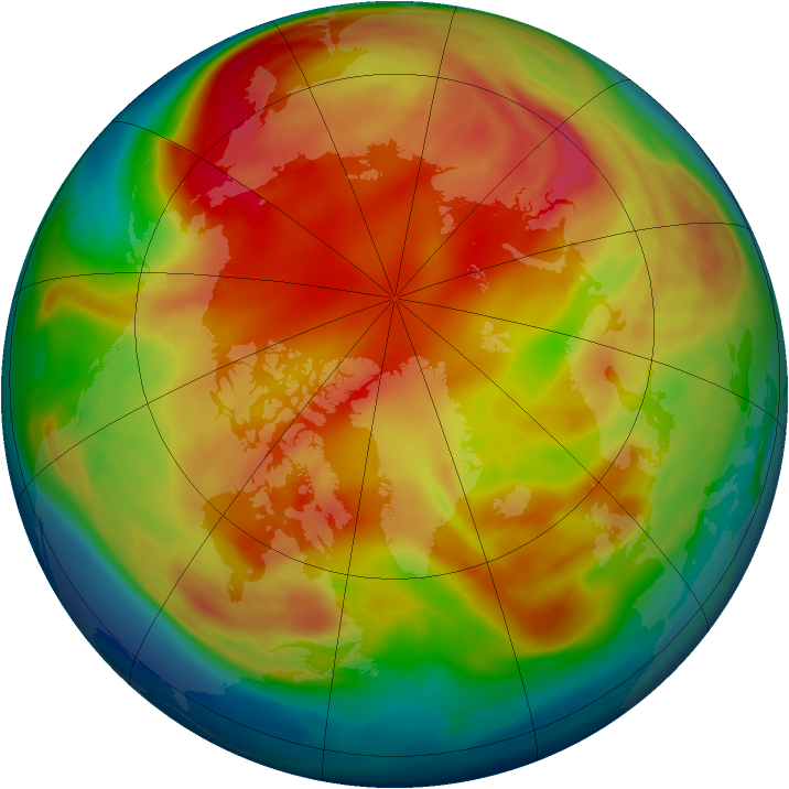 Arctic ozone map for 18 February 2006